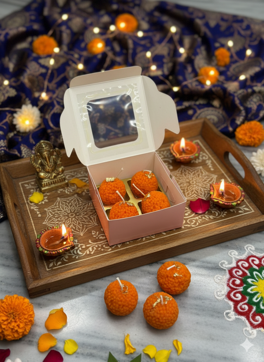 Ladoo Candle Set (Set of 4)